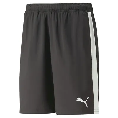 Puma Teamliga Athletic Shorts Mens Black Casual Athletic Bottoms 65839303 • $14.99