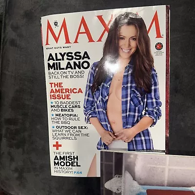 Maxim Magazine #185 July August 2013 Alyssa Milano  • $5