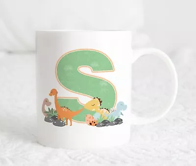 Personalised Monogram Dino Letter With Any Name Mug Present Gift 11oz/6oz • $9.93