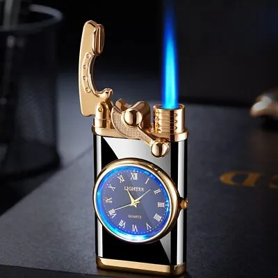 £14.24 • Buy Cigarette Cigar Lighter Gadgets For Men Rocker Arm LED Watch Butane Gas Light