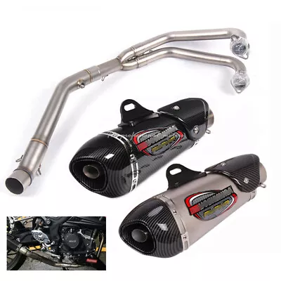 For Yamaha MT-03 YZF R3 R25 Full System Exhaust Front Header Pipe 350mm Muffler • $213.19