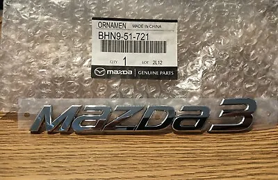 Mazda 3 2014-2016 Genuine OEM BHN9-51-721 Hatchback Chrome  MAZDA 3  Rear Emblem • $37.95