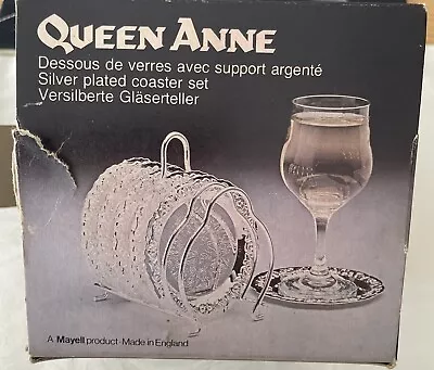 Vintage Queen Anne Silver Plated Coasters-1980's • £5