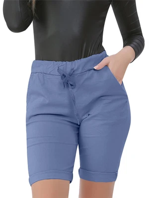 £12.99 • Buy Womens 3/4 Magic Shorts Italian Strech Sweat Pants Ladies Turn Up Crop Shorts