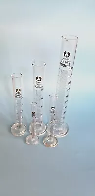 Lab Glass Graduated Measuring Cylinders Set - 5ml/10ml/25ml/50ml/100ml New  • $20