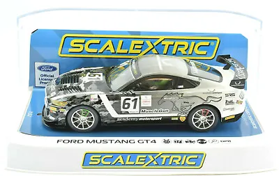 Scalextric  MuscleGun  Ford Mustang GT4 DPR W/ Lights 1/32 Scale Slot Car C4221 • $34.99