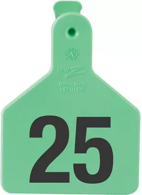 Z Tags Calf Ear Tags Green Numbered 101-125 • $35.98