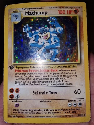 £0.99 • Buy Pokémon TCG Machamp Base Set 8/102 Holo 1st Edition Holo Rare