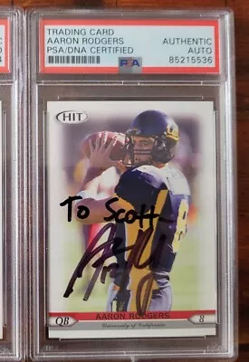  2005 Sage Hit Signed Aaron Rodgers Rookie Auto PSA/DNA • $150