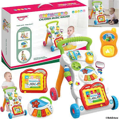 2 In 1 First Steps Baby Walkers Sounds Music And Lights Fun Push Along Walker • £19.95