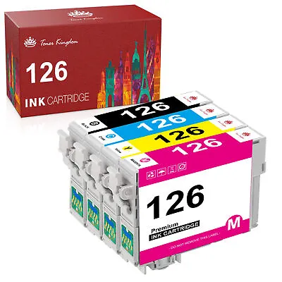 4PCS T126 Black Color Ink Cartridges For Epson 126 Workforce 435 520 545 635 645 • $16.69