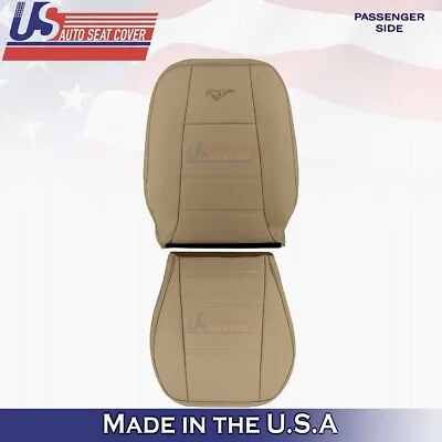 1999-2004 FOR Ford Mustang V6 Passenger Bottom & Top Genuine Leather Cover Tan • $274.54