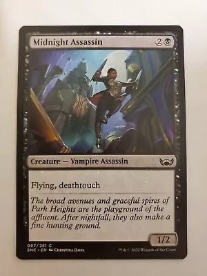 MTG Magic The Gathering Card Midnight Assassin Creature Vampire Assassin Black • $7.97