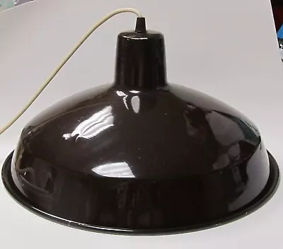 Vintage 1970's? Industrial Steampunk Interrogation Lamp Shade Light Fixture • $25