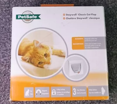 Cat Flap Petsafe Staywell Classic 4 Way Locking Cat Door Manual Magnetic Catflap • £24