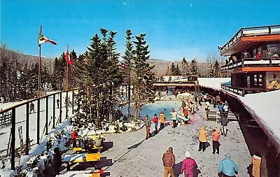 1963 VT Mt Snow Sauna Pool Skiing SKi Resort Lodge Skiing Postcard A44 • $5.99