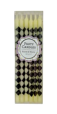 MACKENZIE CHILDS SET OF 12 PARTY CANDLES COURTLY CHECK 5.75  X 0.25  BRAND NEW • $14.95