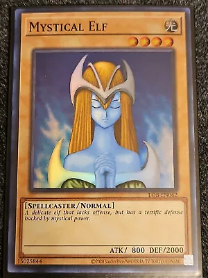 Yugioh LOB-EN062 Mystical Elf Super Rare 25th Anniversary NM • $4.47