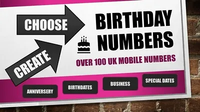 Birthday Mobile Number Gold Easy Memorable Business Vip Phone Sim Card New Year • £4.99