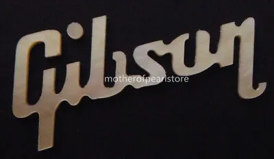 Gibson Peghead Inlay Logo Solid Gold Mother Of PearlThickness 1.3mm/0.05 1pc • $25.49