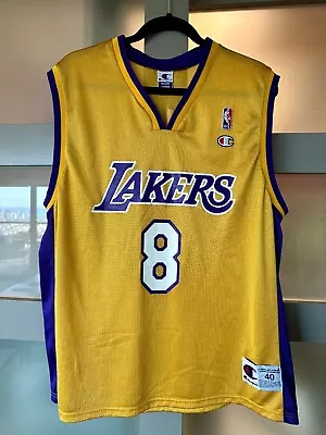 Vintage Champion Kobe Bryant Jersey Lakers NBA Basketball Size 40 Medium • $49