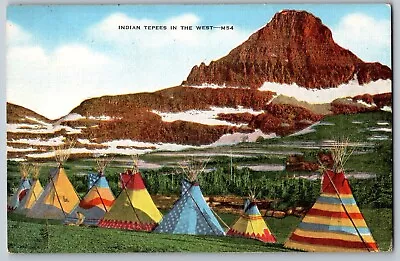 Montana - Indian Tepees - Ways Of Living - Shelter - Vintage Postcard - Posted • $12.74