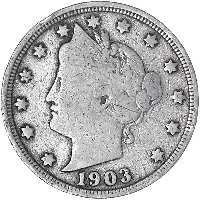 1903 (P) Liberty V Nickel Very Good VG • $4.56