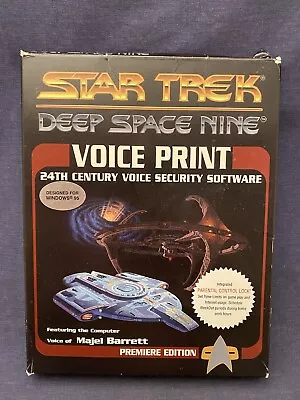 1995 Star Trek Deep Space Nine Voice Print Security Software Big Box Computer PC • $200