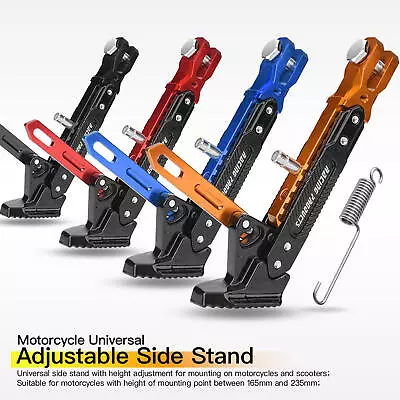 1PC Universal Aluminum Adjustable CNC Kickstand Foot Side Stand For Motorcycle • $23.58