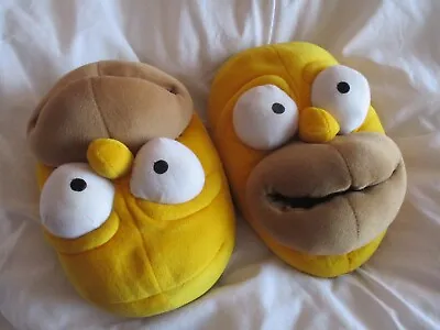 The SIMPSONS FIGURE Slippers Plush  Homer Face Adults Size 5 Or 6? • £15.99