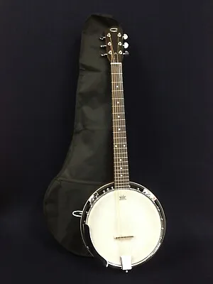 Caraya BJ-006 6-String Mahogany Resonator Banjo W/Arm Rest + Free Gig Bag • $194.16