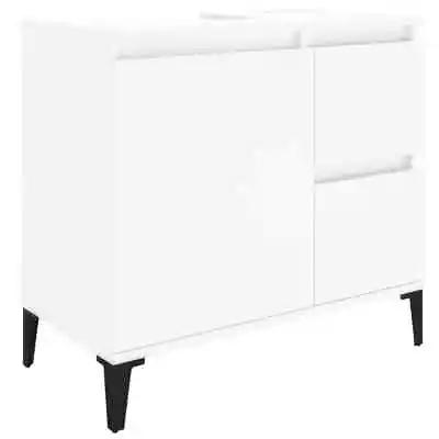 Bathroom Vanity Cabinet Wooden Basin Sink Storage White 65x33x60cm • $105.54