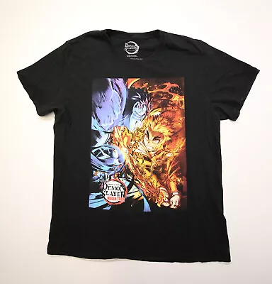 Demon Slayer T-Shirt Adult L Kimetsu No Yaiba The Movie Mugen Train Black • $13