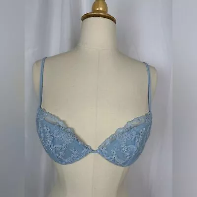 NWT La Perla Periwinkle Blue Lace Underwire Bra Sz 34B • $169