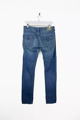 True Religion Cameron Blue Button Fly Slim Boyfriend Jeans Size 25 (32/34) • $6.17