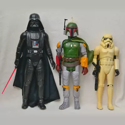 Star Wars Boba Fett • Darth Vader • Stormtrooper 12  Inch LG VTG ORIG 1978-1979 • $28.88