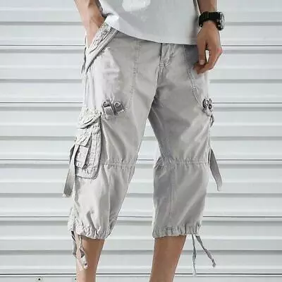 Mens Cargo Shorts Summer Capri Short Pants Military Work Pants Combat Trousers  • $93.08