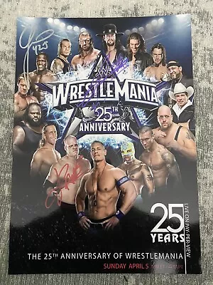 WWE Wrestlemania 25 Poster Signed By The Undertaker Kane & Y2J • £199