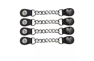Leather/Chain Vest Extender Tribal Heart (4 Set) Motorcycle Biker-Free Shipping • $29.99