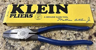 Klein  D201-8ne - Electrical Linesman Pliers Nos New Original Klein Box. 8-3/4” • $37.89
