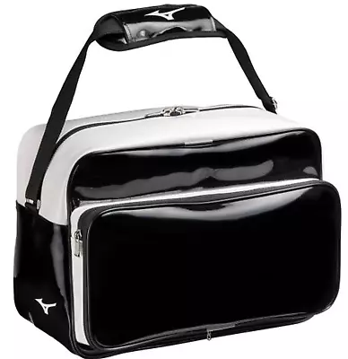 Mizuno JAPAN Football Volleyball Baseball Enamel Shoulder Bag 1FJDB022 Black • $89.99