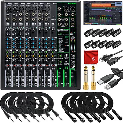 £354.21 • Buy Mackie ProFX12v3 12-Channel Recording Mixer USB Bundle With 4x XLR + TRS Cables
