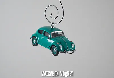 Classic Green Volkswagen Beetle Custom Christmas Ornament VW Bug Herbie 1/64 • $26.99