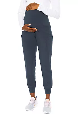 Med Couture Scrubs Women's Maternity Jogger Petite Pants MC029P PWTR Pewter • $37.99