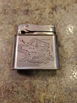 Beautiful Vintage FRANCE Map Mylflam Cigarette Table Lighter Untested AS IS • $40