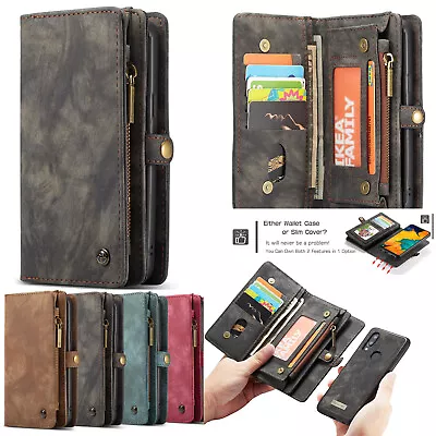 For Samsung Galaxy A52 A52S A20 A30 Genuine CaseMe Leather Purse Zip Wallet Case • $29.95