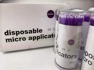 100 PCS Disposable Micro Brush Swab Applicators Eyelash Extension Mascara Wands • $5.99