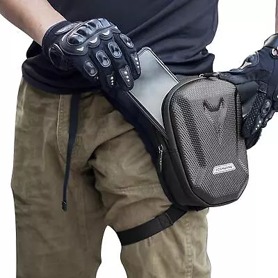 Motorcycle Leg Side Bag Waterproof Hard Shell Motorbike Phone Waist Pack • $22.65