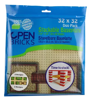 Open Bricks Baseplate 32x32 Farm Crossing [Duo Pack] • £12.95