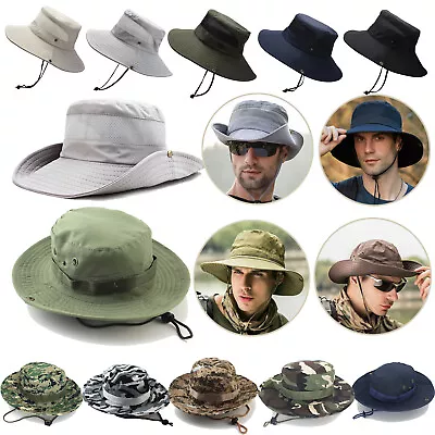 £6.95 • Buy Sun Hat Bucket Cargo Safari Bush Boonie Summer Fishing Hat For Men Women UPF 50+